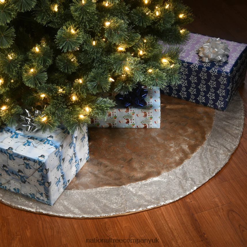 decoration | National Tree Company 52\ Yuletide Glam Collection Metallic Gold Tree Skirt F2L4F552